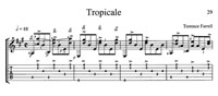 Guitar sheet music for Tropicale, by T. Farrell